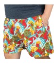 Short Estampado Tactel Elastano Extra Grande Bermuda Vermelho