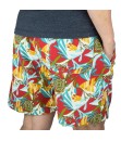 Short Estampado Tactel Elastano Extra Grande Bermuda Vermelho