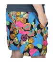 Short Estampado Tactel Elastano Extra Grande Bermuda Ciano